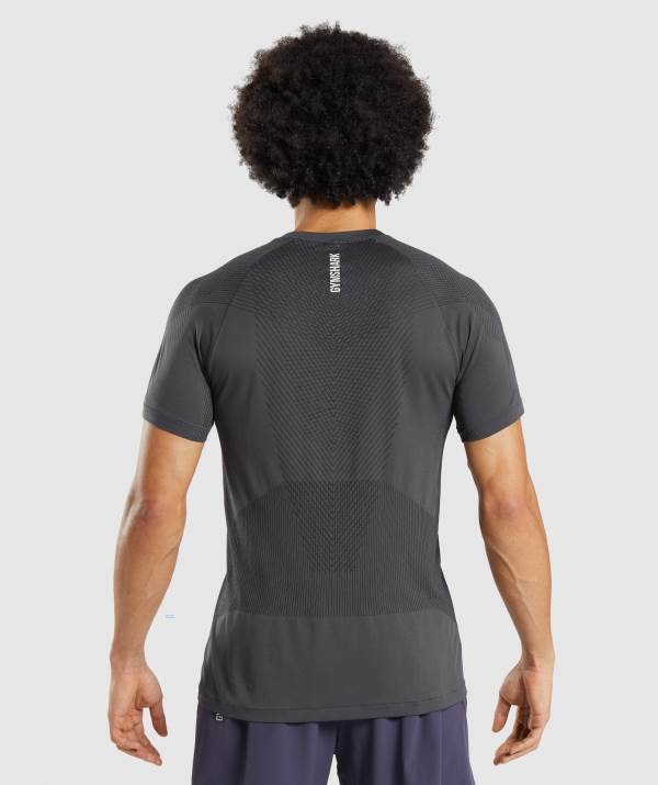 Panske Tricka Gymshark Apex Seamless Čierne Čierne Siva | PB1247986